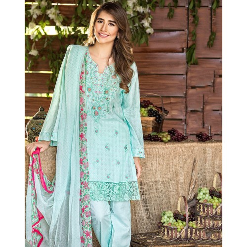 Alkaram studio Spring Collection Vol 2 3Piece Unstitched Suit SS5Mint